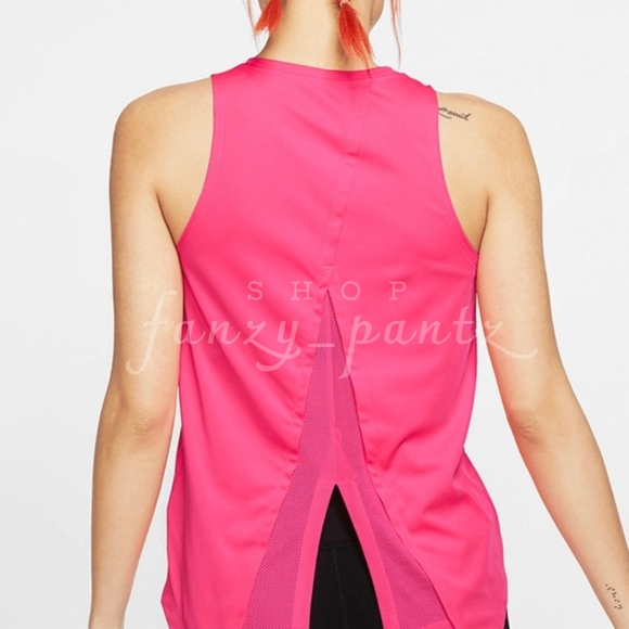 Nike Dri-fit racerback split back logo tank top - Picture 2 of 7